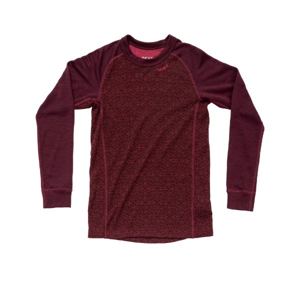 Bilde av Devold DUO ACTIVE MERINO SHIRT JR Burgunder