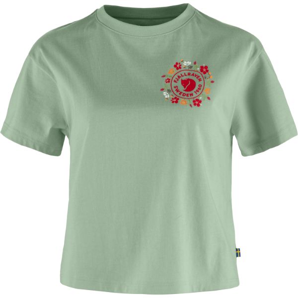 Bilde av Fjällräven Fjällblomster Logo T-shirt W 674 Misty Green