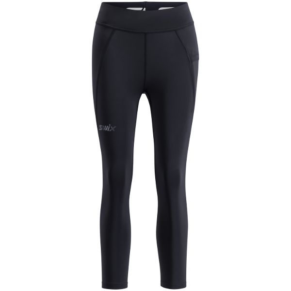 Bilde av Swix Pace High Waist Cropped Tights W Sort