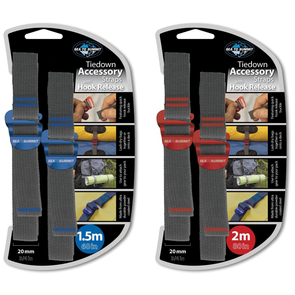 Bilde av Sea To Summit Tiedown Hook Strap 20 Mm Rd Red