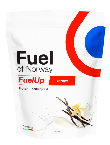  Fuel of Norway  FuelUp protein vanilje 1,2kg 6001 Fjellklar Sport 1